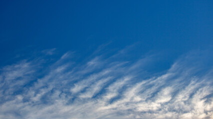 white clouds in the blue sky. beauty of nature landscape in the clouds