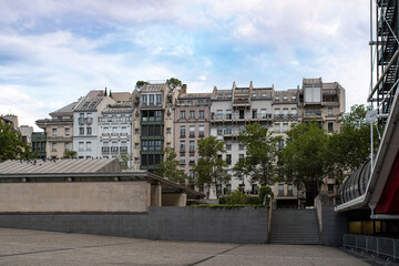 Apartment building in the city of Paris, France