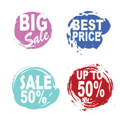 Collection painted set brush stroke for sale banners