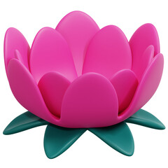lotus 3d render icon illustration