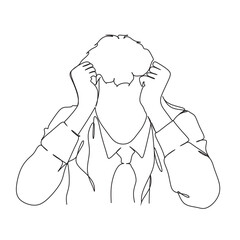 Business people One line drawing. Business woman. Business man. Continuous one line drawing of business people standing with  confident pose. Minimalism design. Vector illustration.One line art.