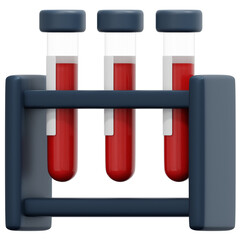 blood test 3d render icon illustration
