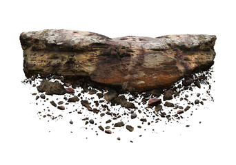 Rock isolated transparency background. - Powered by Adobe