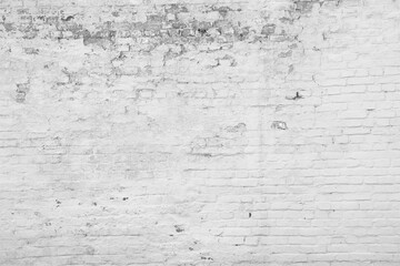 Urban White brick wall backgrounds, brick room, interior texture, wall background.