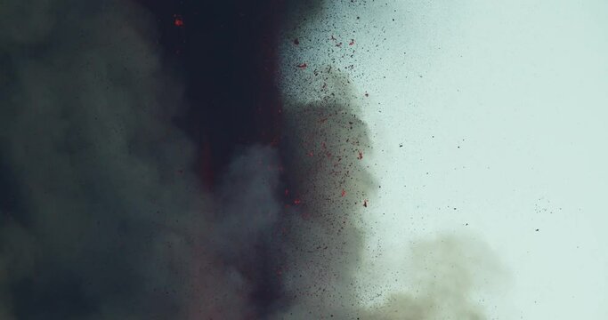 Etna lava fountain detail