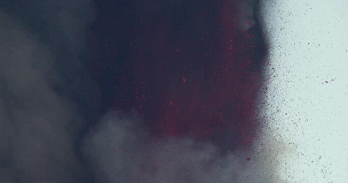 Paroxysm of the southeast crater of Etna volcano