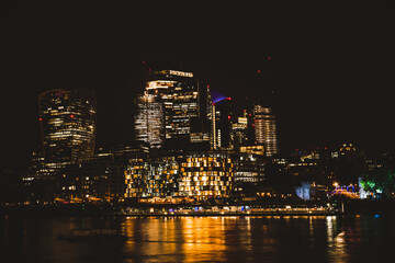 Fototapeta na wymiar London city at night, United Kingdom