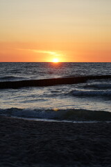 Sonnenuntergang an der Ostsee auf der Insel Rügen