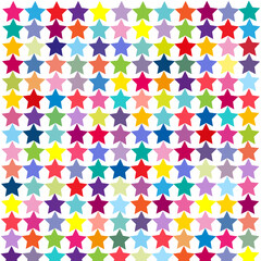 Fondo geométrico con estrellas de colores.