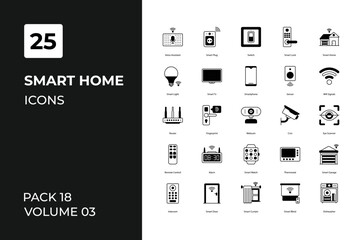 Smart Home icons collection. Set contains such Icons as light, living room, mobile, modern, more 