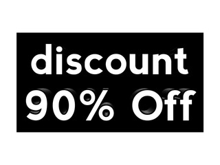 Discount 30% Off text in black box for business promotion concept banner elements