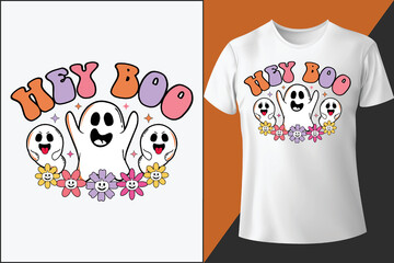 Funny Boo Halloween T-shirt Design