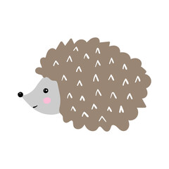 Cute hedgehog hand-drawn