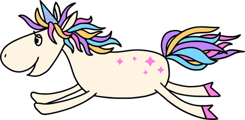 funny cartoon  unicorn