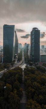 Reforma at Dawn - Mexico City - Vertical 