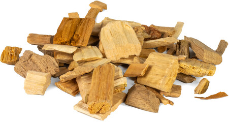 Wood chips for smoking meat and fish png. Pile of oakand fruit tree chips