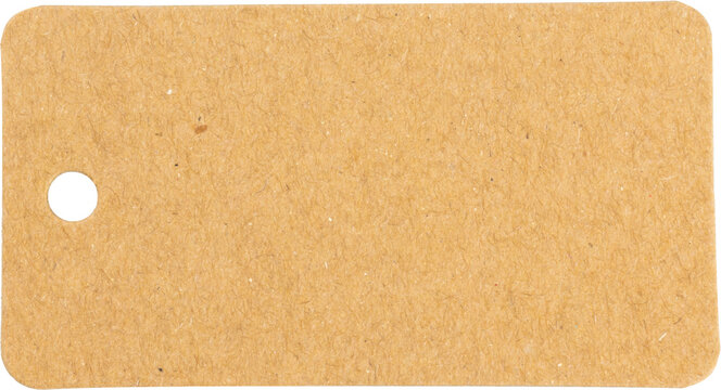 Empty blank brown craft paper label or price tag png