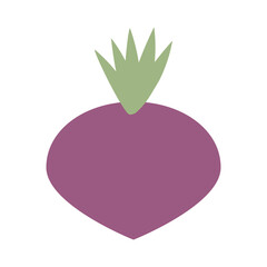 Simple flat-style illustration of beets
