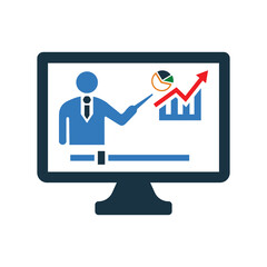 Video, web, classes, internet, tutorial, online icon. Simple vector sketch.