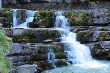 Obraz premium cascade du val d'Ordesa, gradas de Soaso
