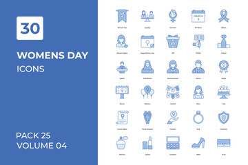 Women's Day icons collection. Set contains such Icons celebration, concept, day, design, more 