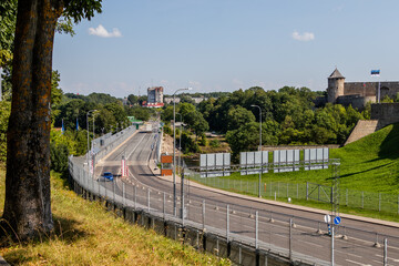 Grenzübergang zwischen Narva (Estland) und Iwangorod (Russland)
