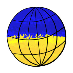 Ukrainian flag. Sign of support for Ukraine. The concept of peace in Ukraine. vector illustration.