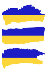 Ukrainian flag. Blue yellow flag. Vector illustration.