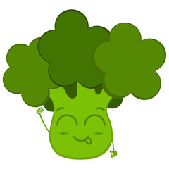 ILLUSTRATION VECTOR GRAPHIC OF BROCOLI CARTOON CHARACTER