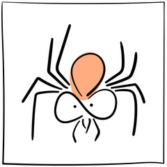 Cool spider. Vector image of a spider.