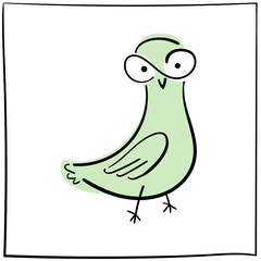 Cool dove. Vector image of a dove.