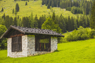 Hütte in den Alpen