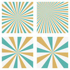 Appealing vintage backgrounds. Abstract sunburst covers with radial rays. Powerful vector illustration.