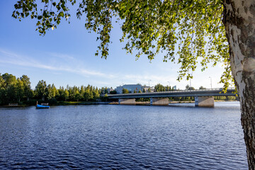 Campus Skellefte&aring; - Evening walk along the Skellefte&aring; river, Skellefte&aring;, V&auml;sterbottens conty,Sweden, Scandinavia, Europe