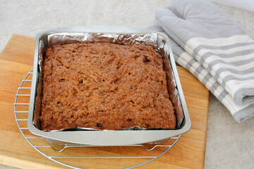 Banana bread square
