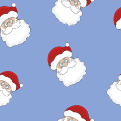 santa claus illustration vector winter holiday christmas card happy new year