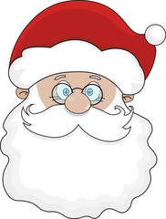santa claus illustration vector winter holiday christmas card