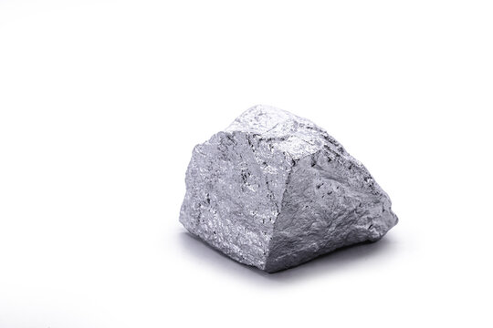 palladium stone, a transition metal used in the production of aerospace equipment, isolated white background