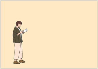 人物おしゃれイラスト素材	