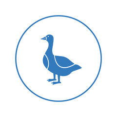 Domestic goose duck bird icon | Circle version icon |