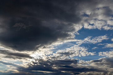 blue sky with clouds as background