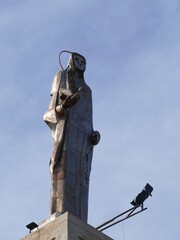 Statue of Christ on the Mirador (lookout) na Burguesa above Genova, Mallorca, Balearic Islands, Spain