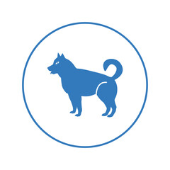 Domestic animal pet dog icon | Circle version icon |