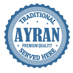 Ayran label or sticker