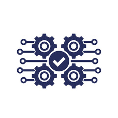 project completion icon on white