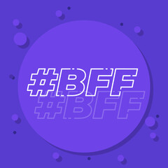 BFF, best friends forever, line vector design