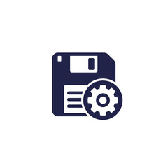 backup settings icon with a floppy disk