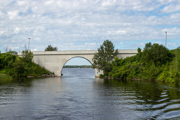 Canal Lake Concrete Arch Bridge in Ontario, Canada