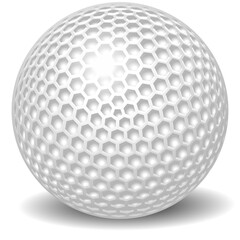 white golf ball vector