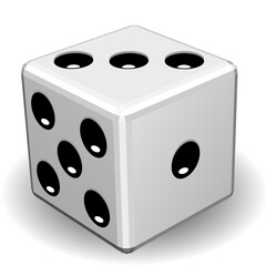dice on white vector
